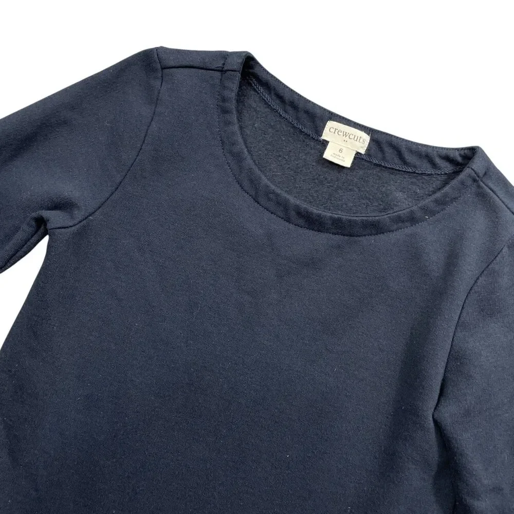 Crewcuts 6 Navy Dress Girls Lacy Bottom‎ Cotton Blend